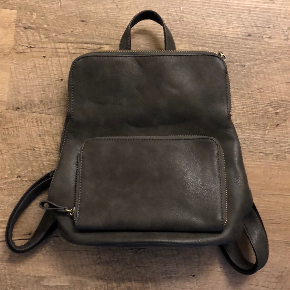 Vegan leather backpack